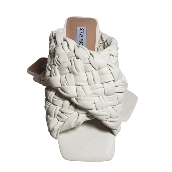 Steve Madden Marina Off White Slides Sz 5.5, 6 - Picture 2 of 10